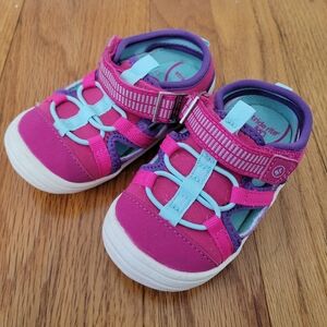 Stride Rite 360 'Blake' Baby Toddler Girl Sneaker Sandal Size 6 Pink Purple Blue
